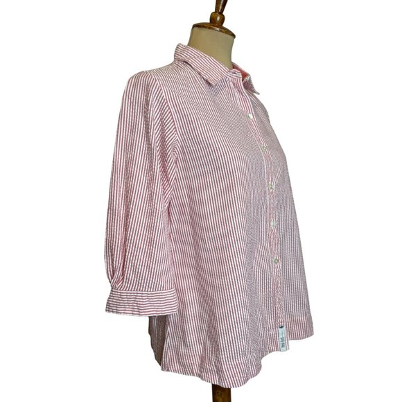 Jill McGowan 94 Portland Astrid Chambray Seersucker Shirt - Picture 4 of 7